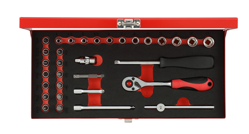 Gedore red | r49004033 | dopsleutelset | 1 4” | 4-13 mm | 32-delig - r49004033