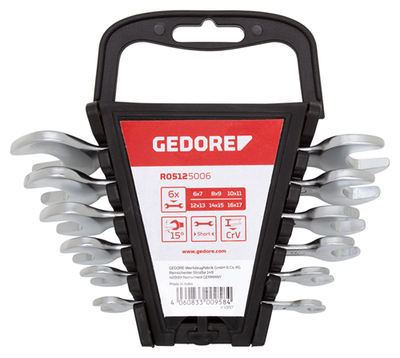 Gedore red r05125012 | dubbele steeksleutelset | kort | 6-32 mm | 12-delig - 3300961