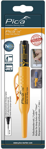 Pica 150 46 markeerstift voor diepe gaten | zwart | blister - pi15046sb