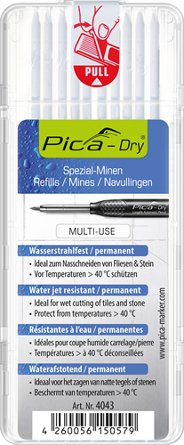 Pica 4043 dry navulling | wit - pi4043
