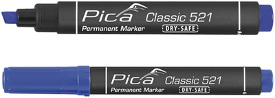 Pica 521 41 permanent marker | 2-6mm | beitel | blauw | 10 stuks - pi52141