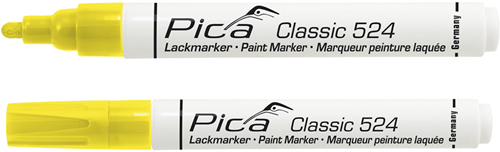 Pica 524 44 lakmarker | 2-4mm | ronde tip | geel | 10 stuks - pi52444