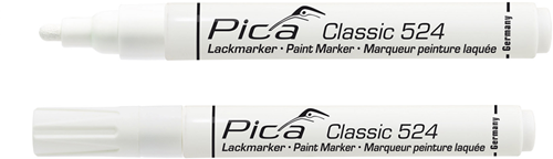 Pica 524 52 lakmarker | 2-4mm | ronde tip | wit | 10 stuks - pi52452