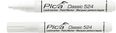 Pica 524 52 lakmarker | 2-4mm | ronde tip | wit | 10 stuks - pi52452