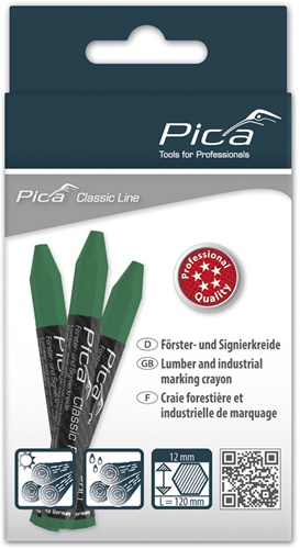 Pica 590 36 markeerkrijt pro | 12x120mm | groen | 12 stuks - pi59036