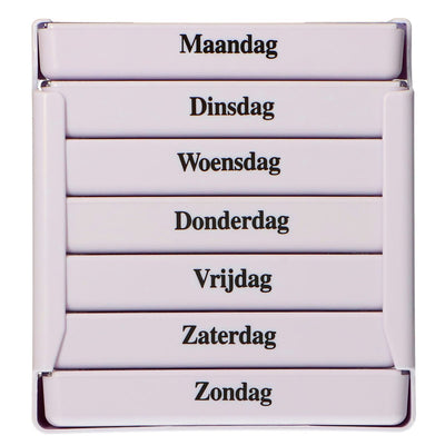 Jvdl pillendoos week 4 vakken per dag wit