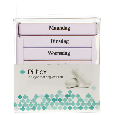 Jvdl pillendoos week 4 vakken per dag wit