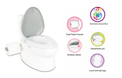 Pilsan educatief plaspotje wit grijs