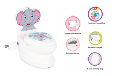 Pilsan Elephant Educatief Plaspotje Wit Grijs