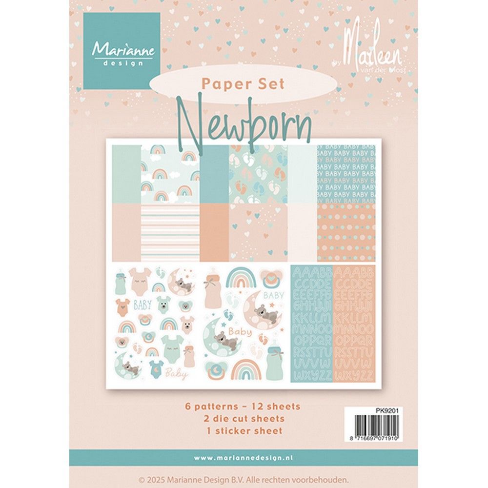 Marianne design • paper set new born by marleen