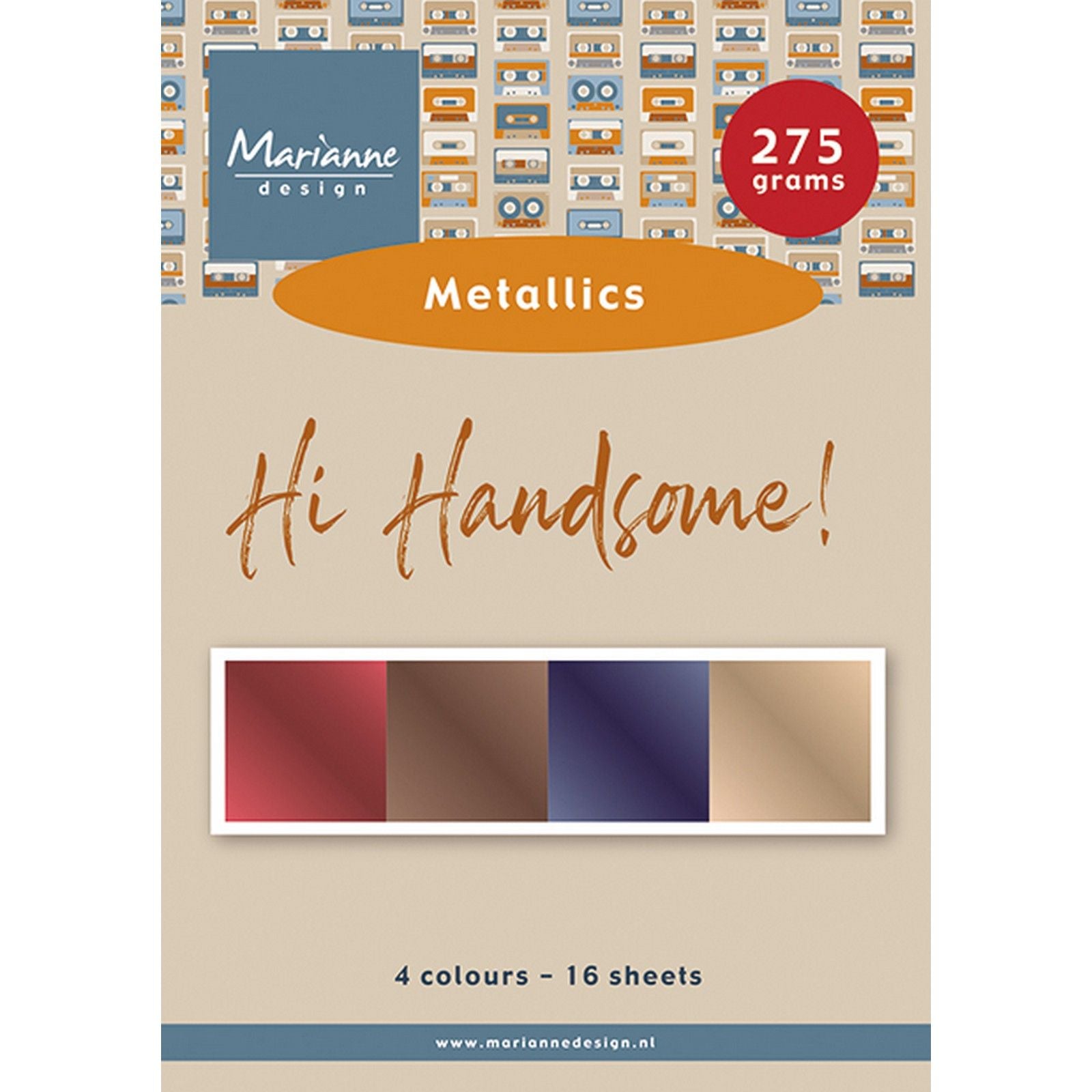 Marianne design • cardstock metallics hi handsome!