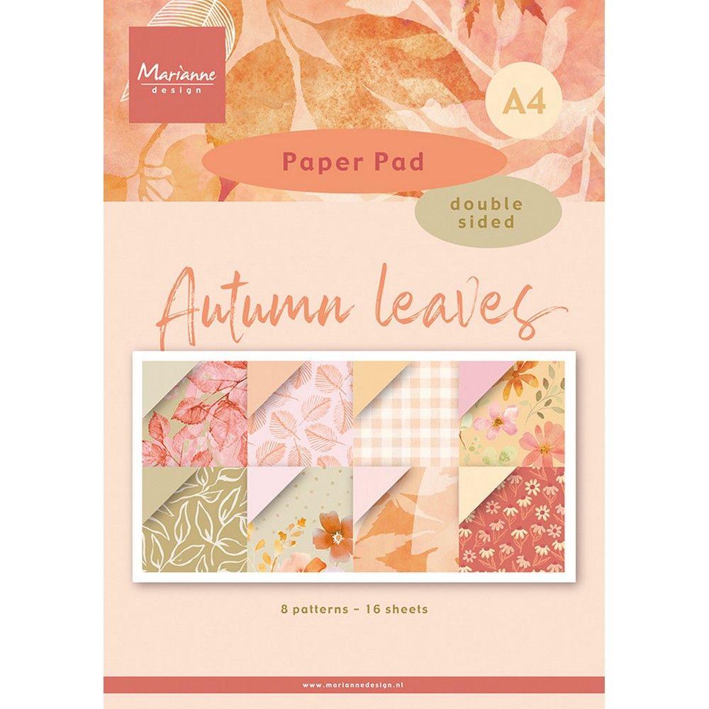 Marianne design • paper pad autumn leaves a4