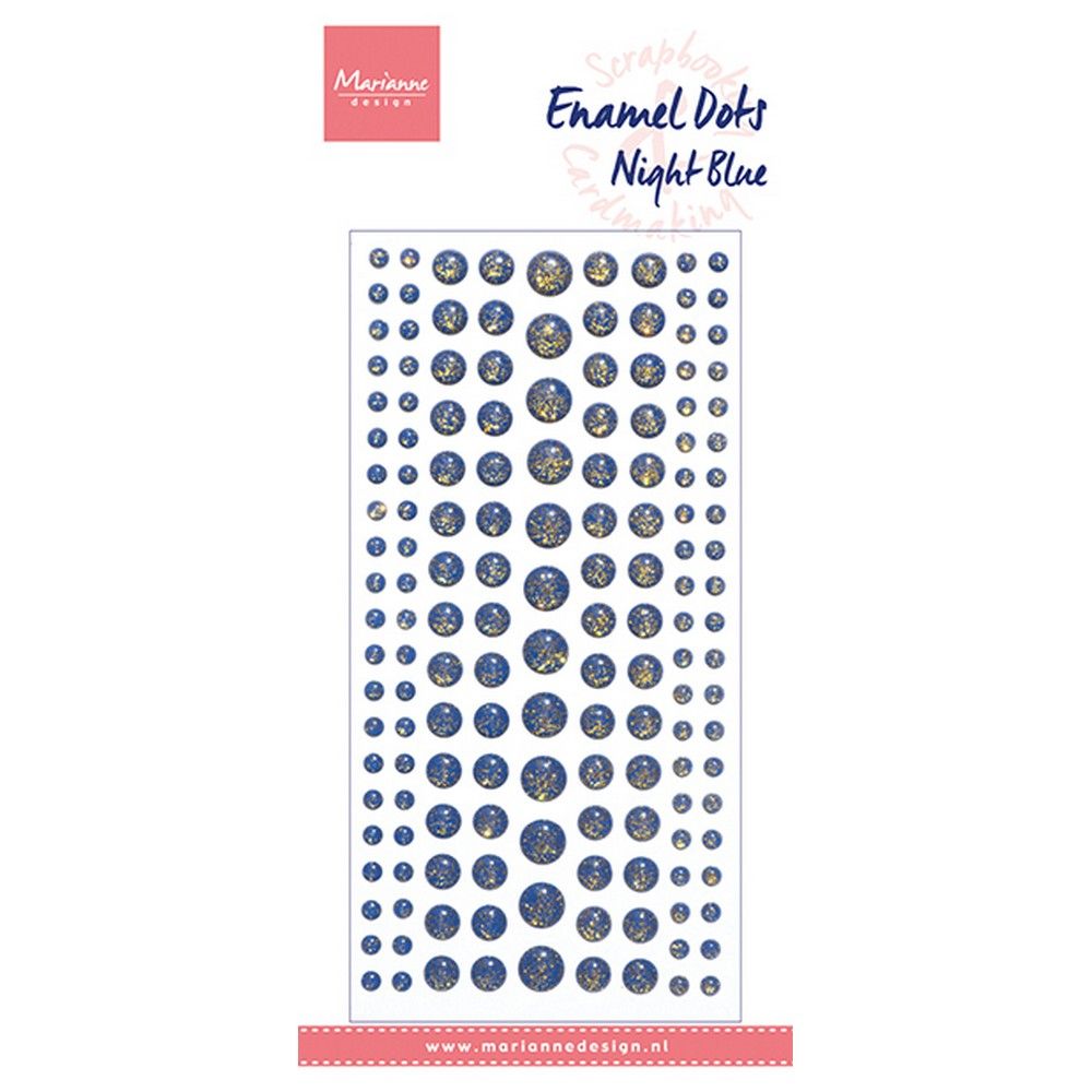 Marianne design • enamel dots night blue glitter