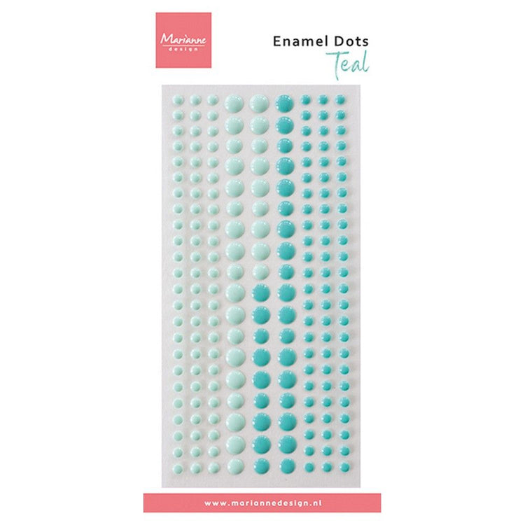 Marianne design • enamel dots duotone teal