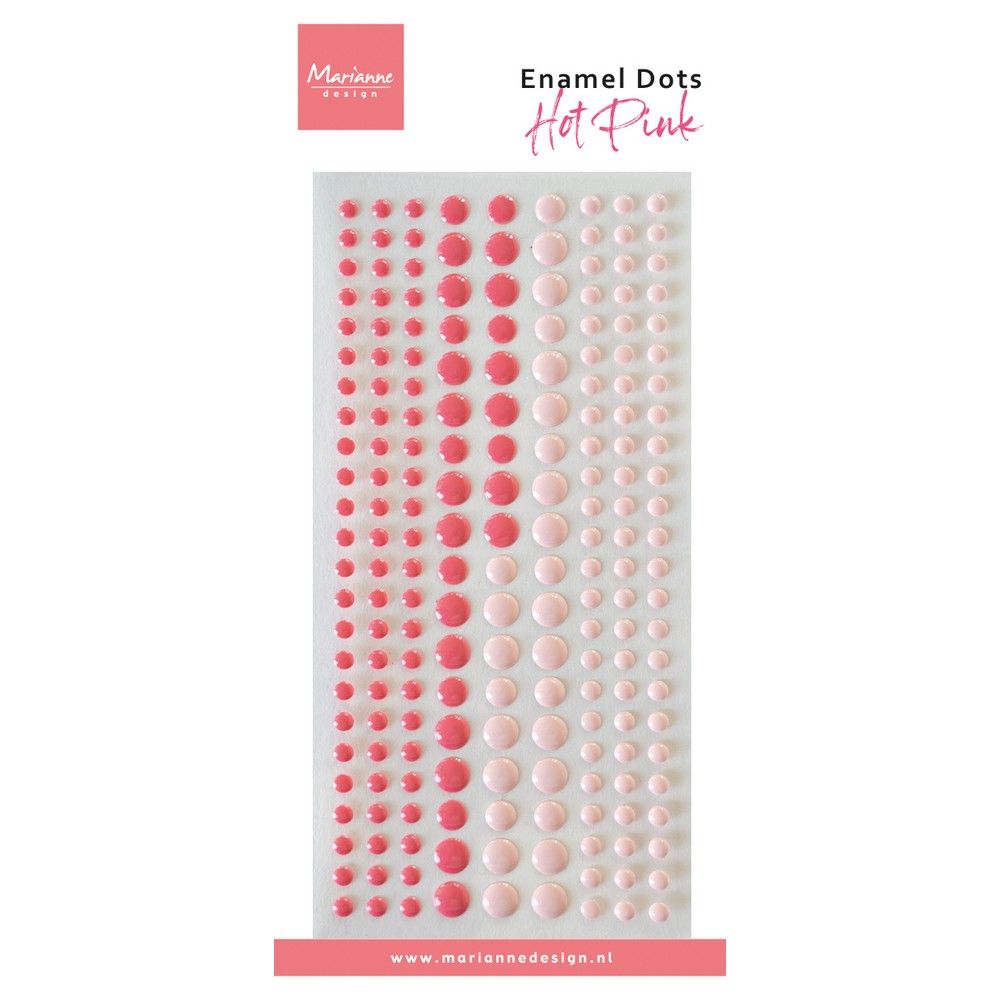 Marianne design • enamel dots duotone hot pink