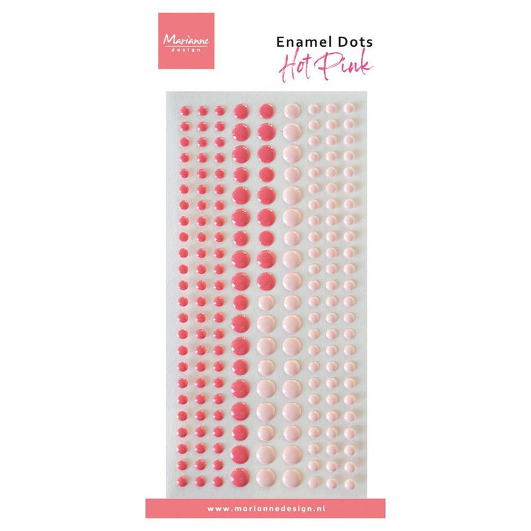 Marianne design • enamel dots duotone hot pink