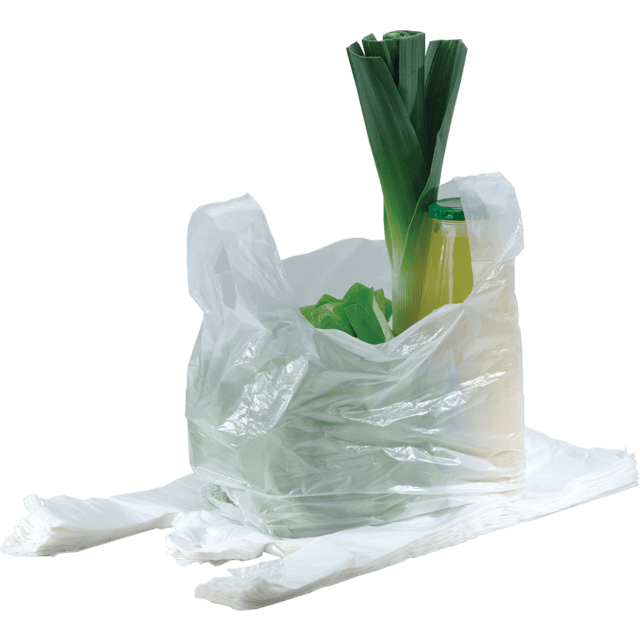 Plastic draagtassen zware kwaliteit wit 37x44 4 cm (500 stuks)