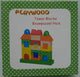 Playwood houten blokken huis in mooie kleuren