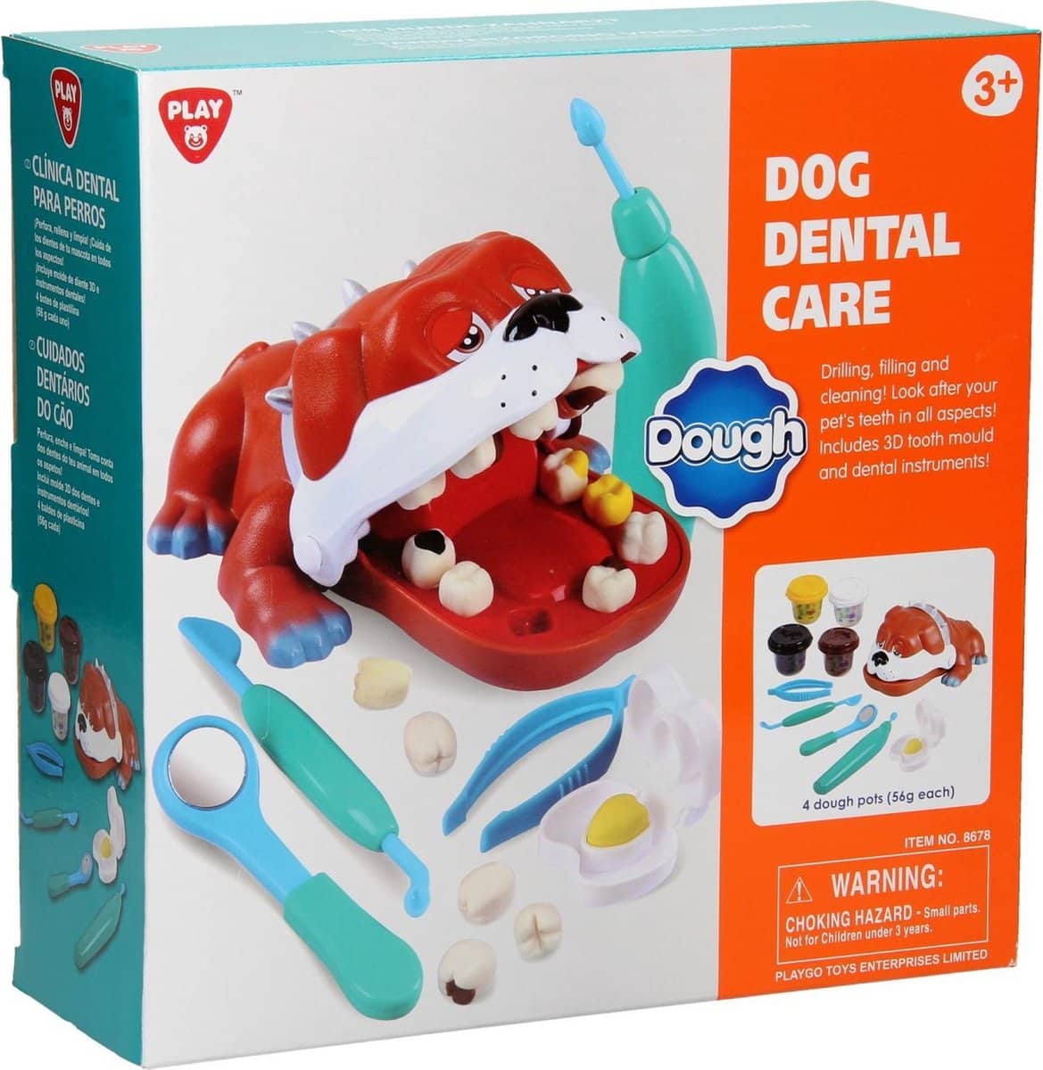 dog dental care, klei set met de happende hond