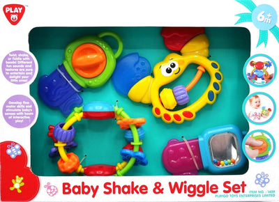 baby shake en wiggle 4-delig set met geluidjes