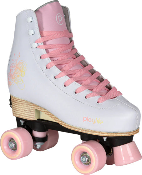 Playlife Adjustable rolschaatsen junior wit roze maat 31 34