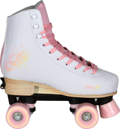 Playlife Adjustable rolschaatsen junior wit roze maat 31 34