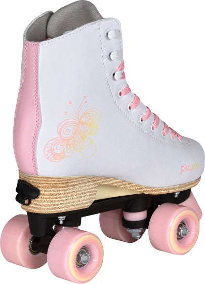 Playlife Adjustable rolschaatsen junior wit roze maat 31 34
