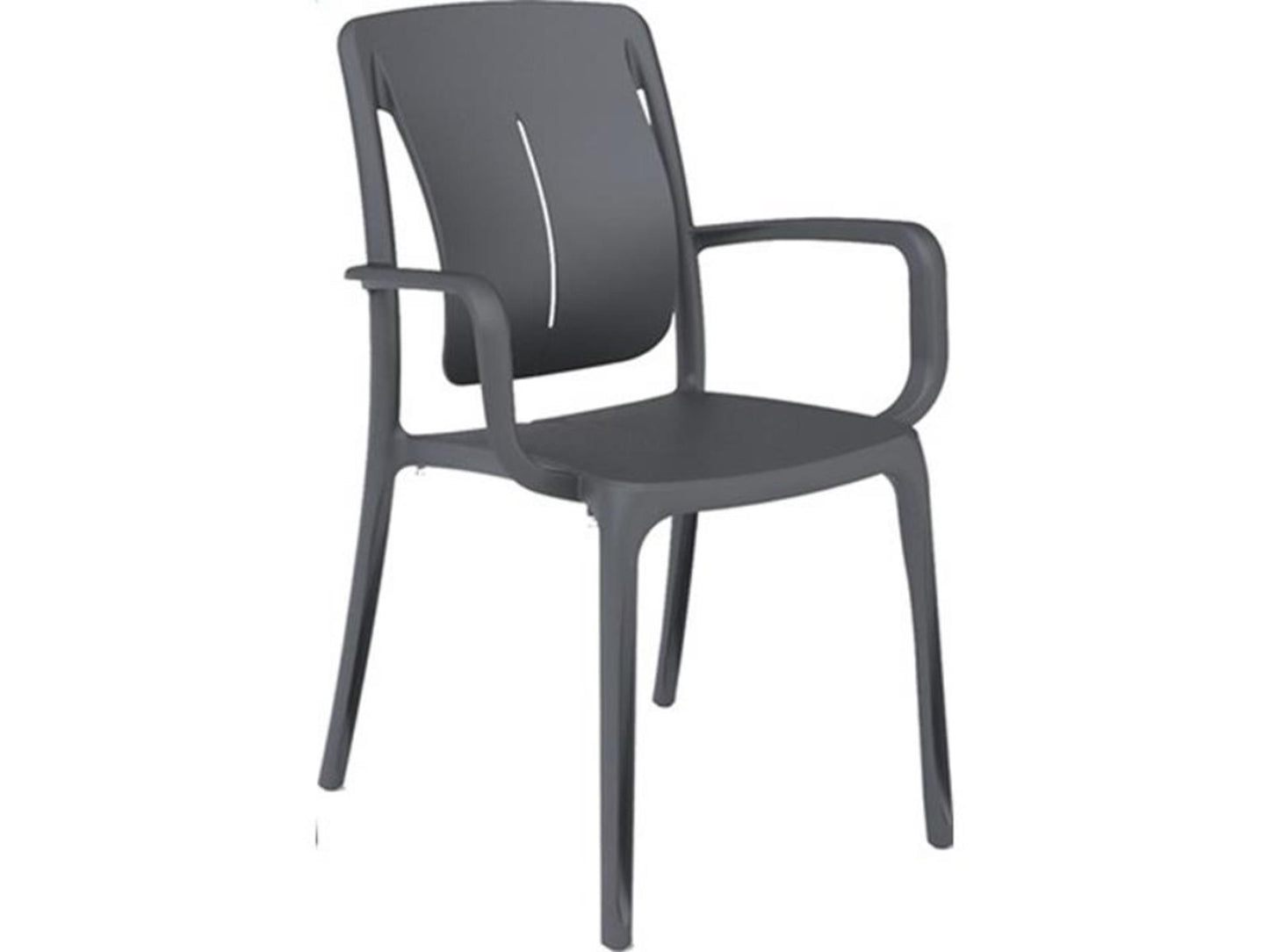 Grosfillex playwood diningstoel antracie