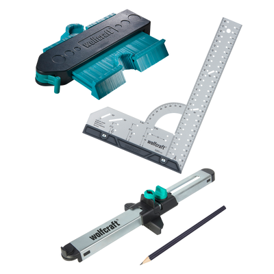 Wolfcraft gereedschapsset | voor het inpassen van laminaat- en designvloeren | 1 set - 6976000