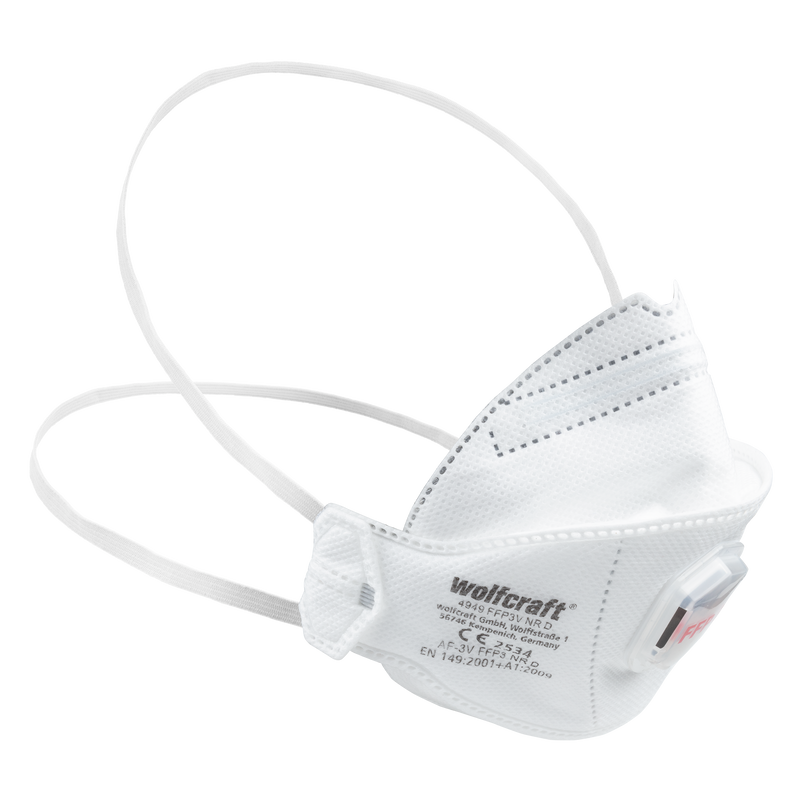 Wolfcraft stofmaskers | met ventiel | ffp3 | 2 stuks - 4949000