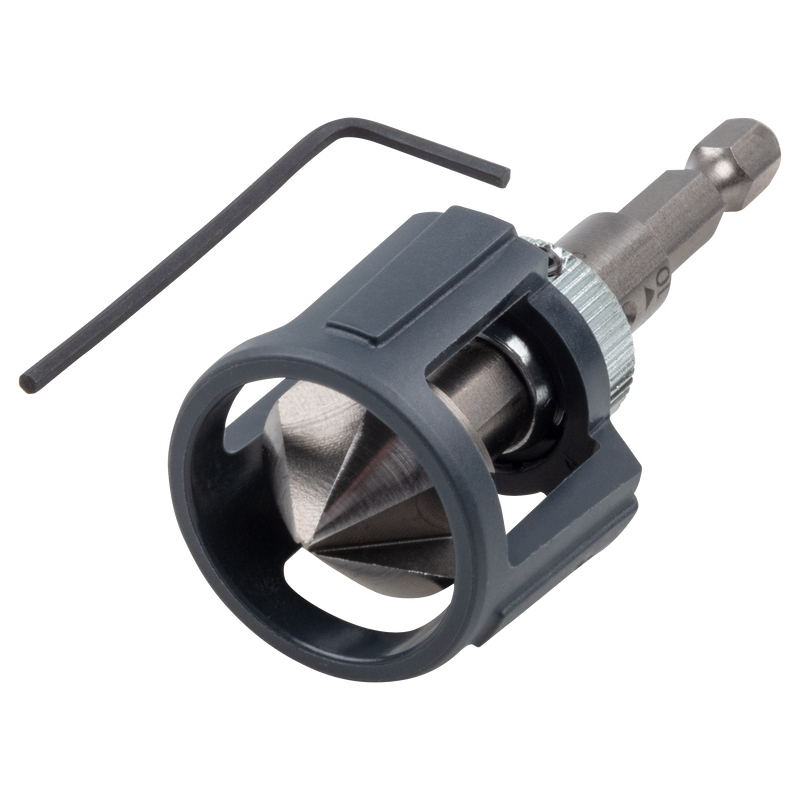 Wolfcraft conische verzinkboor | met dieptestop | ø20mm | zeskantschacht | 1 stuk - 4390000