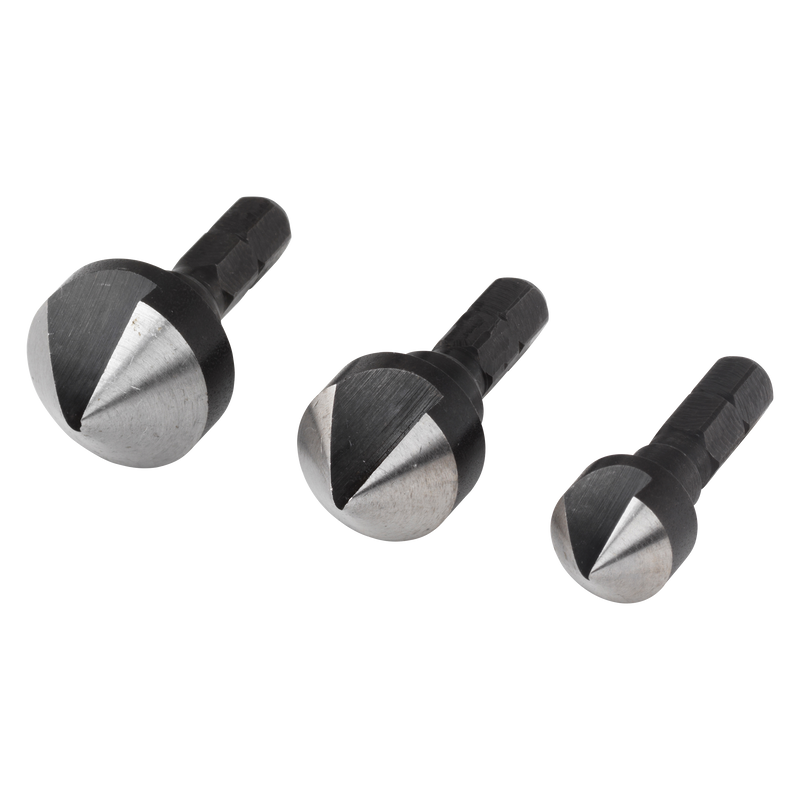 Wolfcraft verzinkboren | ws | 6-kant | ø12, 16, 19mm | 3 stuks - 2584000