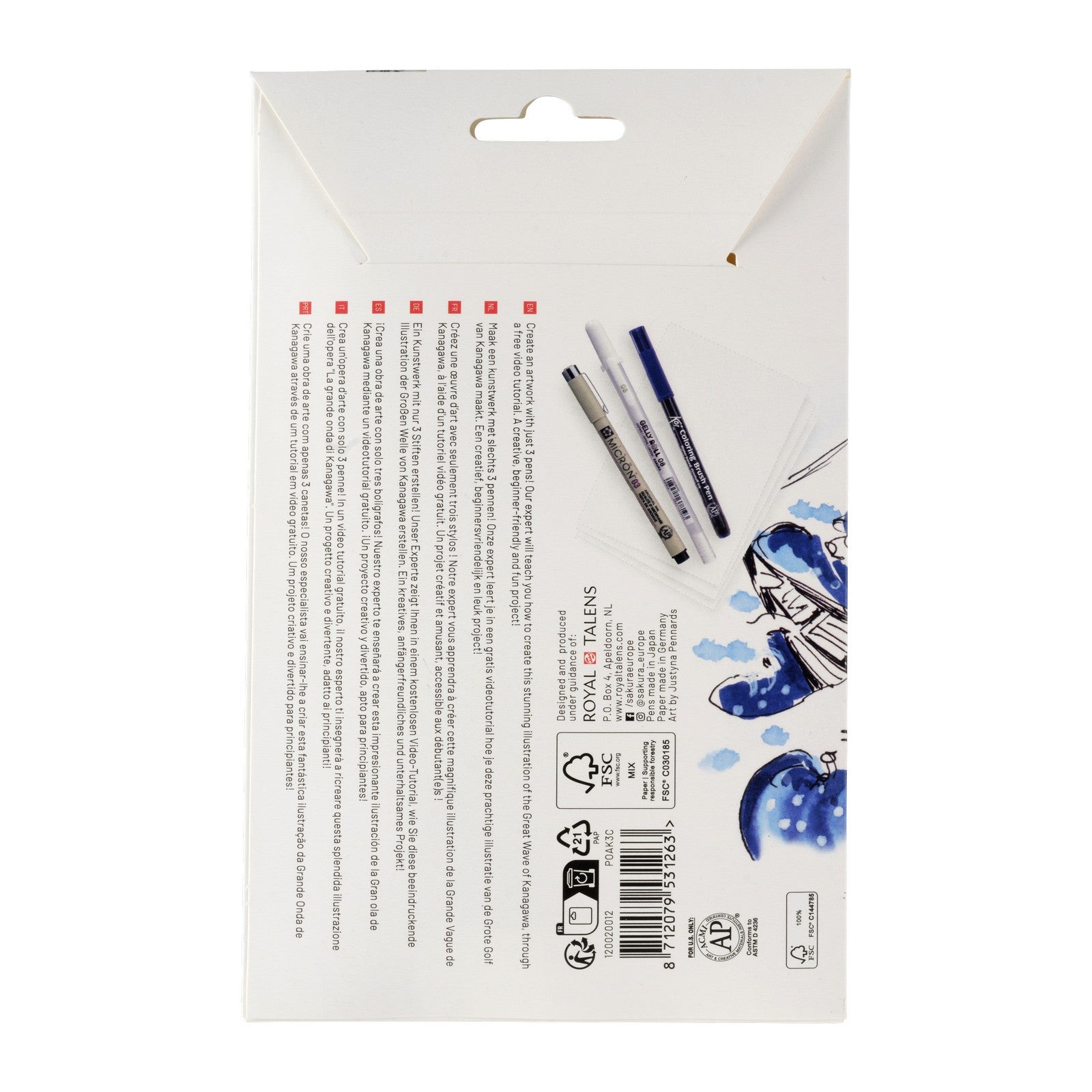 Sakura • creative kit grote golf van kanagawa