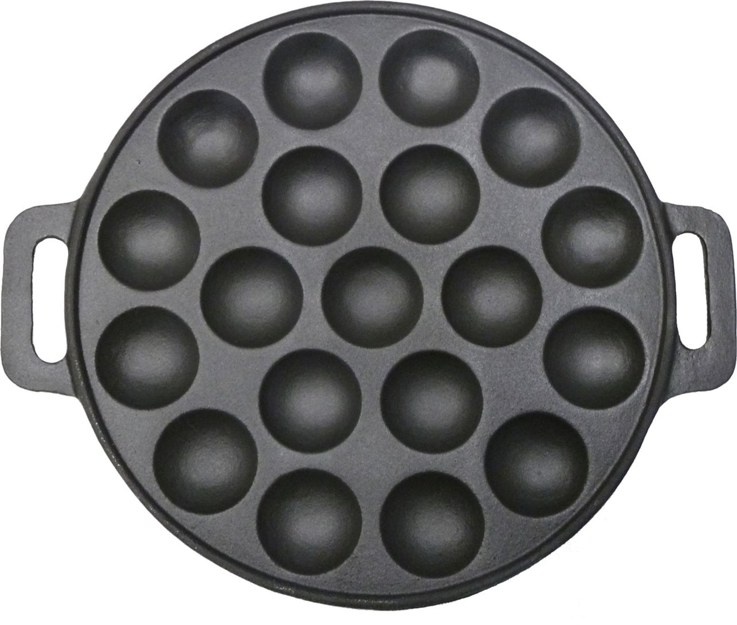 Aro houseware poffertjesplaat 24 cm gietijzer voor 19 poffertjes geschikt voor alle warmtebronnen.