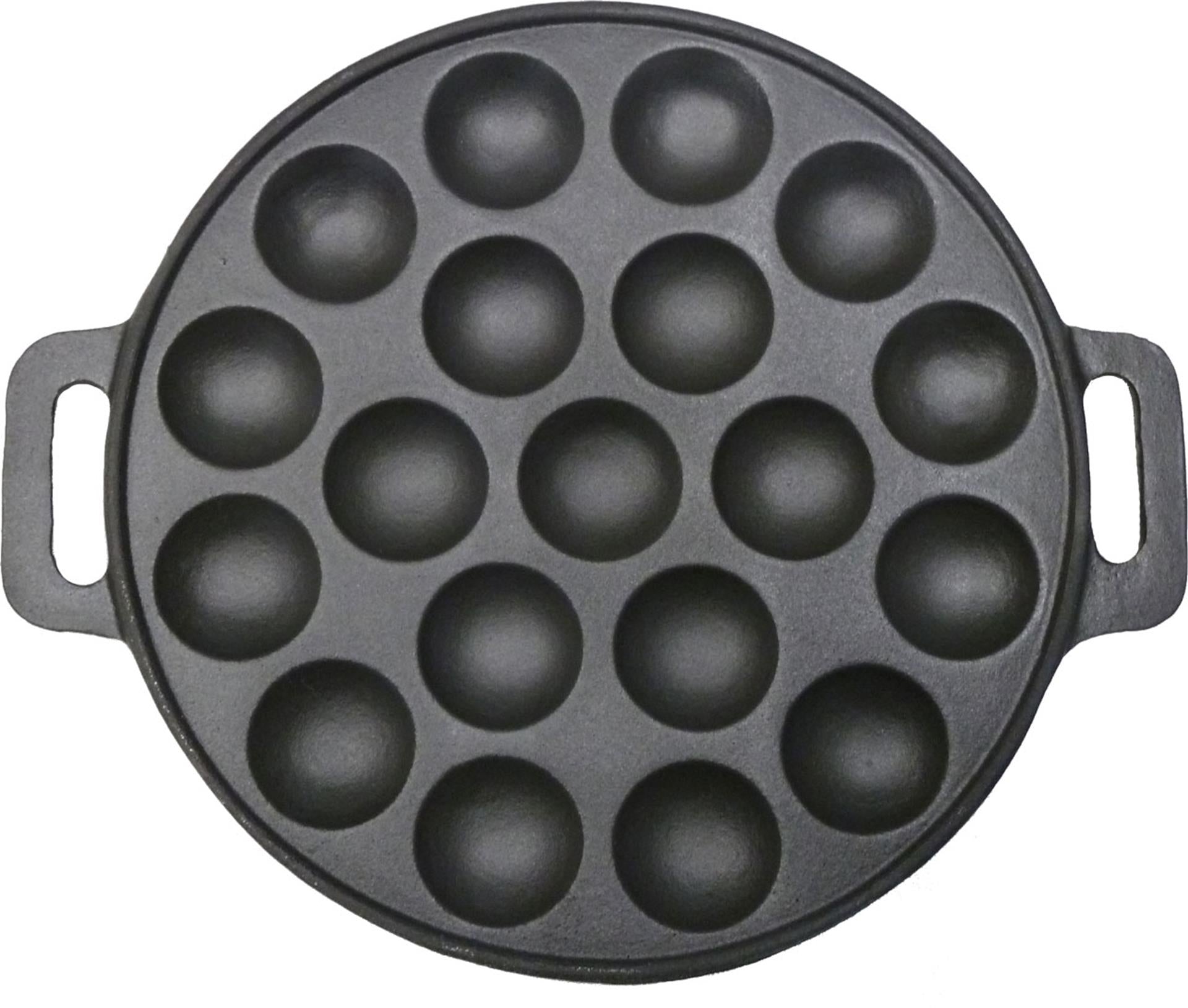 Aro houseware poffertjesplaat 24 cm gietijzer voor 19 poffertjes geschikt voor alle warmtebronnen.