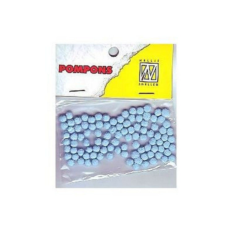 Nellie's choice • pompoms mini 3mm 100stuks pkg col. 10 baby blue