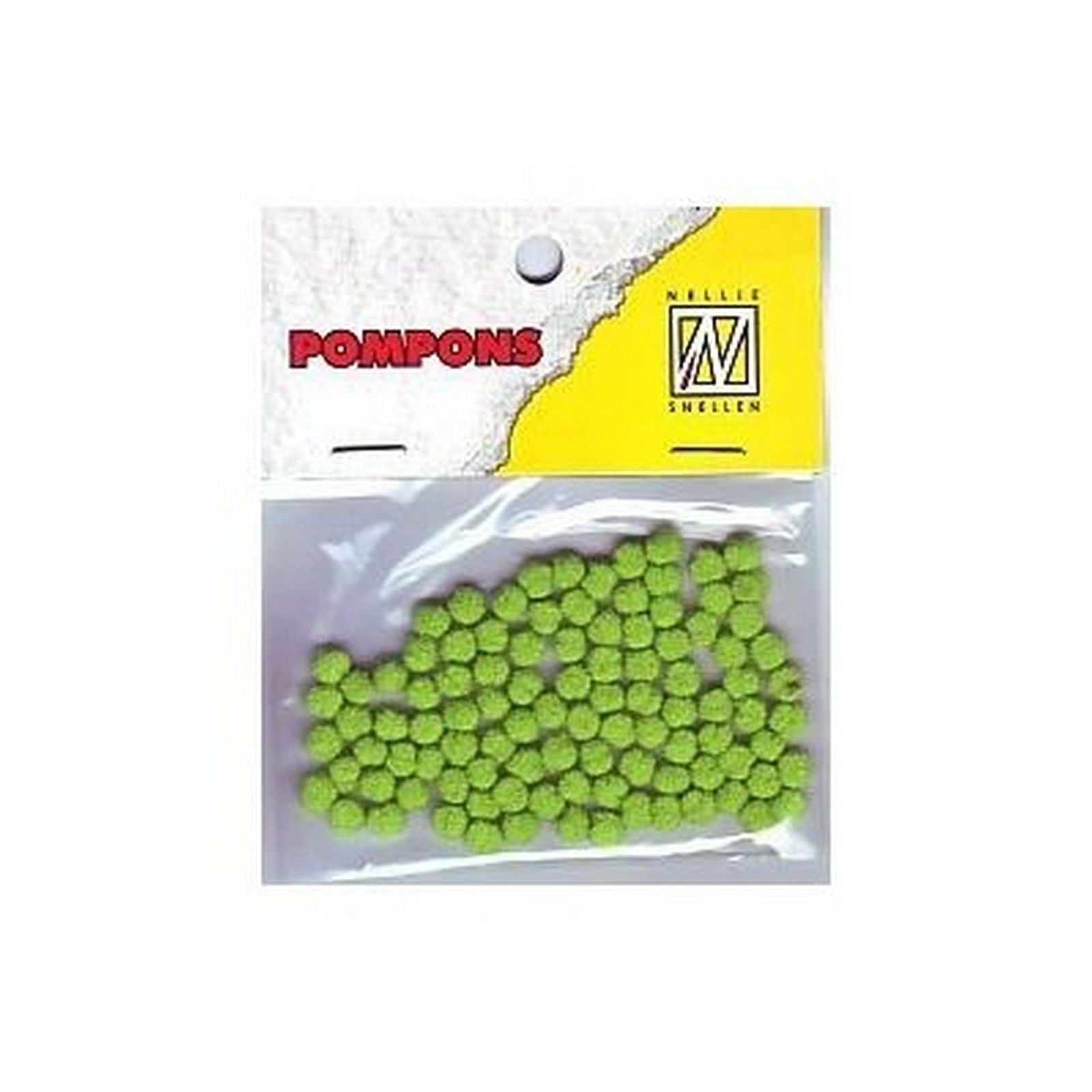 Nellie's choice • pompoms mini 3mm 100stuks pkg col. 11 lime green