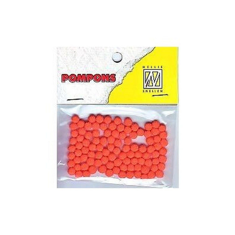 Nellie's choice • pompoms mini 3mm 100stuks pkg col. 16 orange