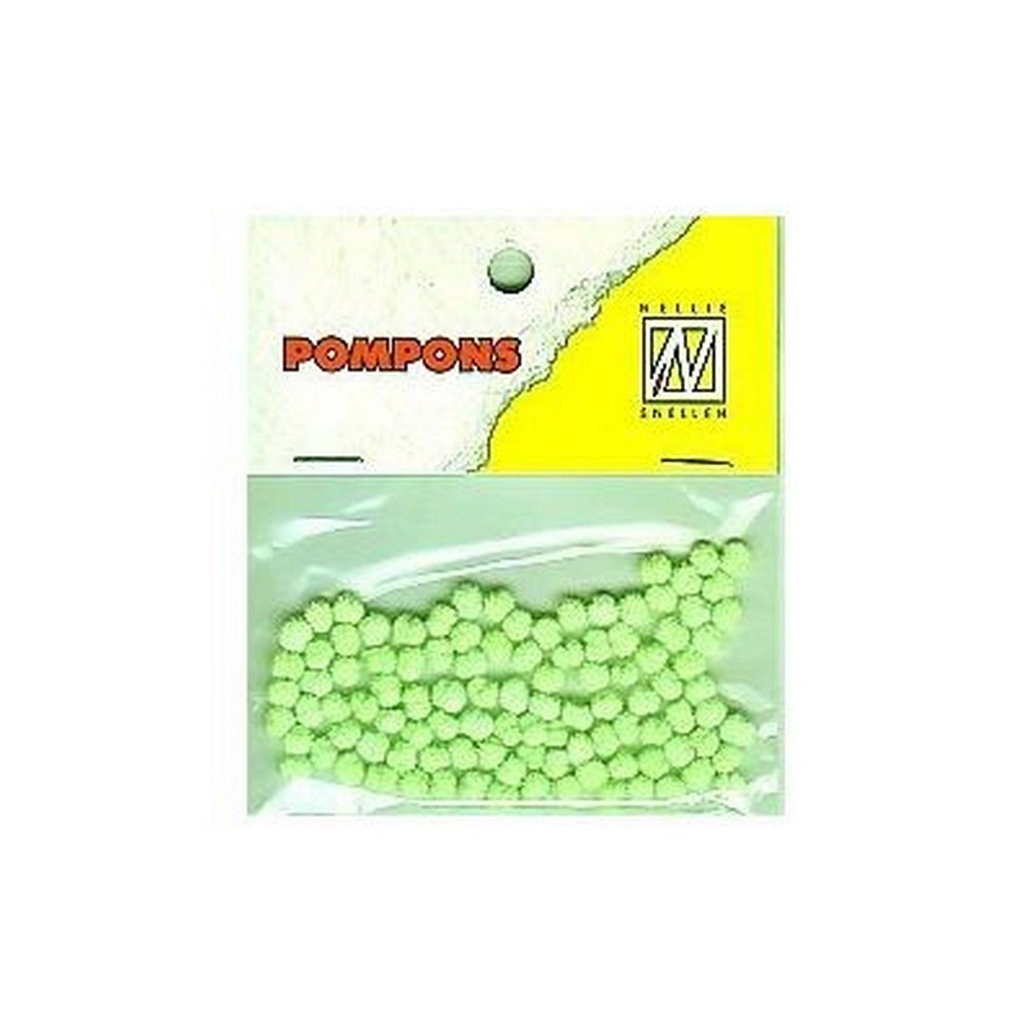 Nellie's choice • pompoms mini 3mm 100stuks pkg col. 33 neon green