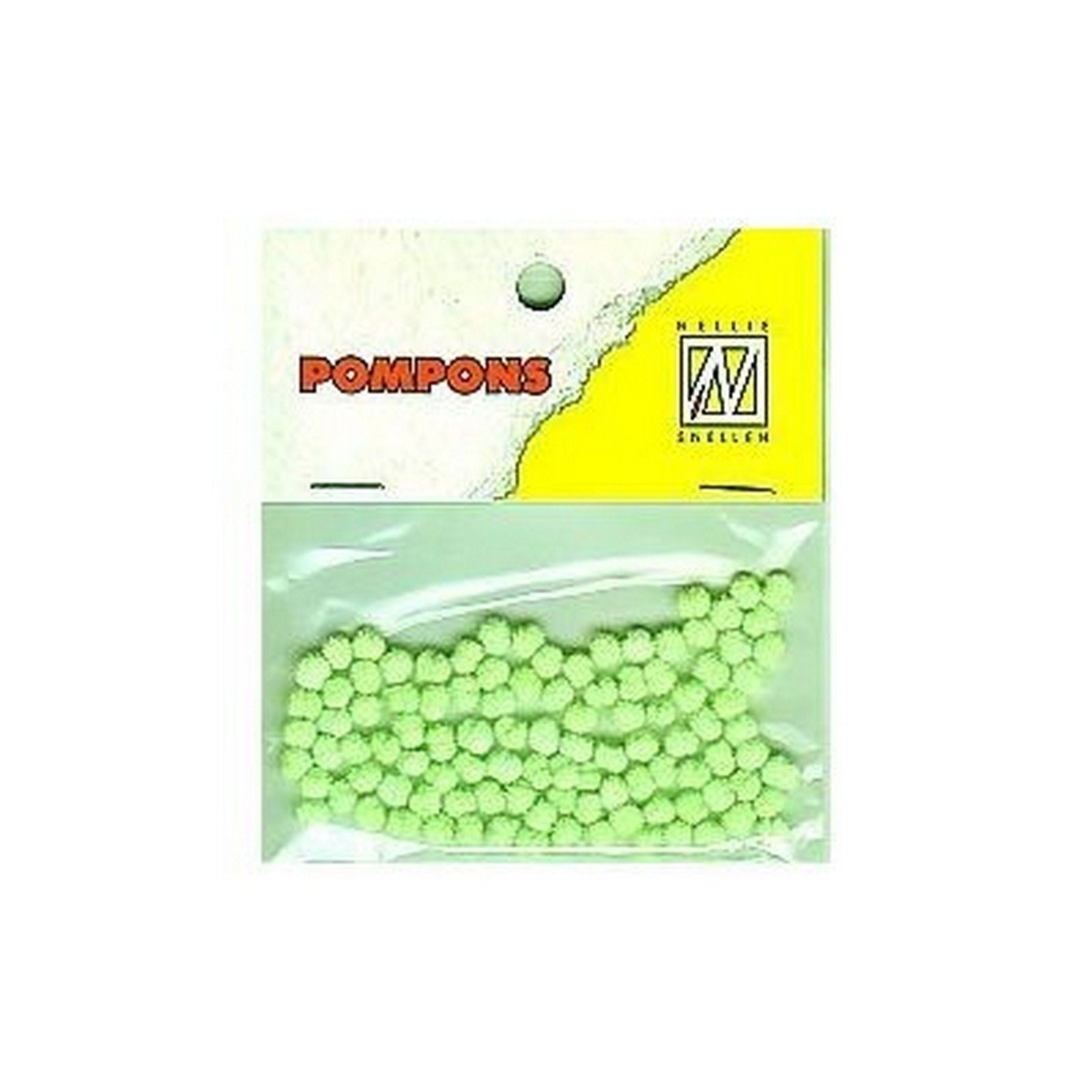 Nellie's choice • pompoms mini 3mm 100stuks pkg col. 33 neon green