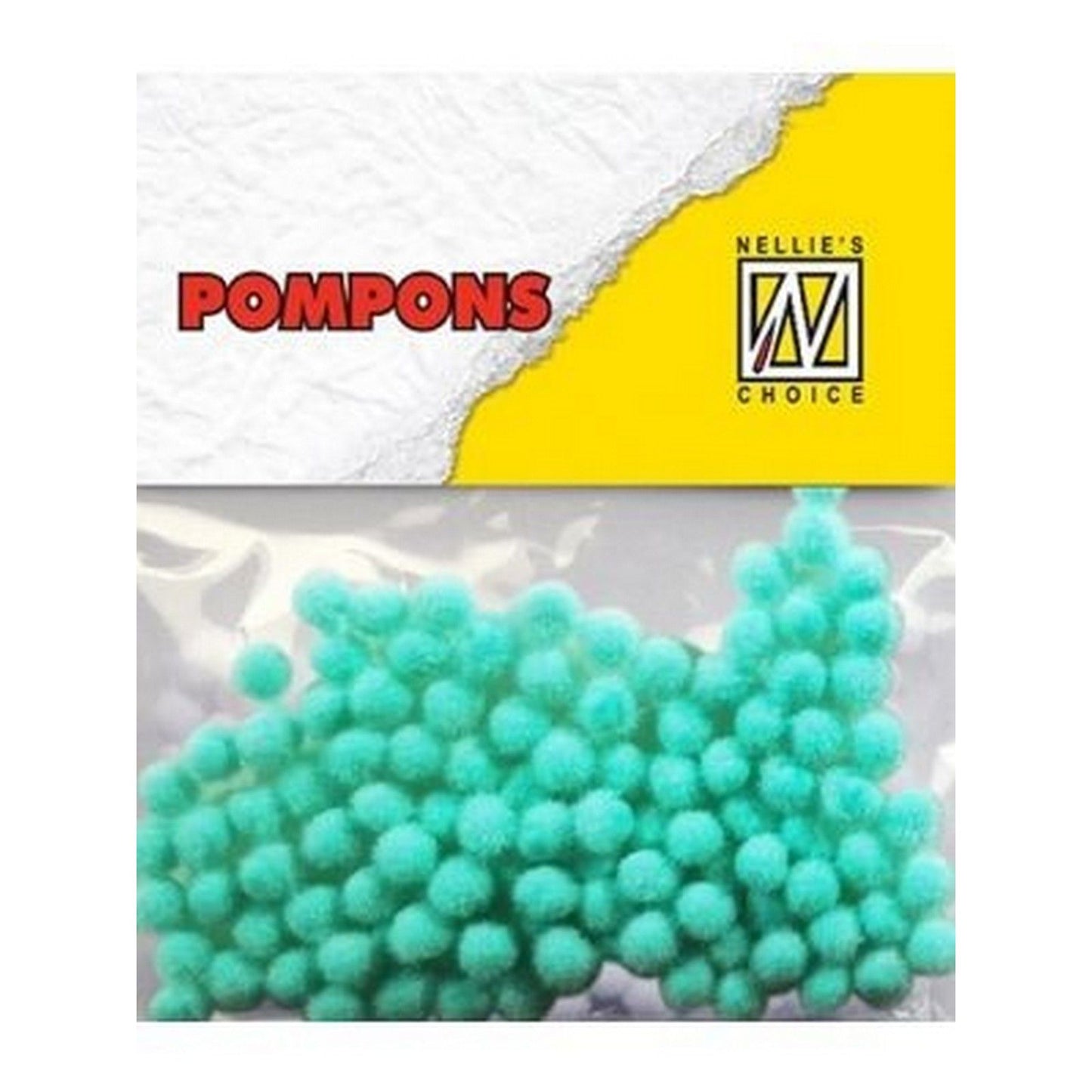 Nellie's choice • pompoms mini 3mm 100stuks pkg col. md-1918 turquoise
