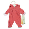 Skrallan poppenkleding onesie koraalroze (36-40cm)