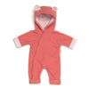 Skrallan poppenkleding onesie koraalroze (36-40cm)
