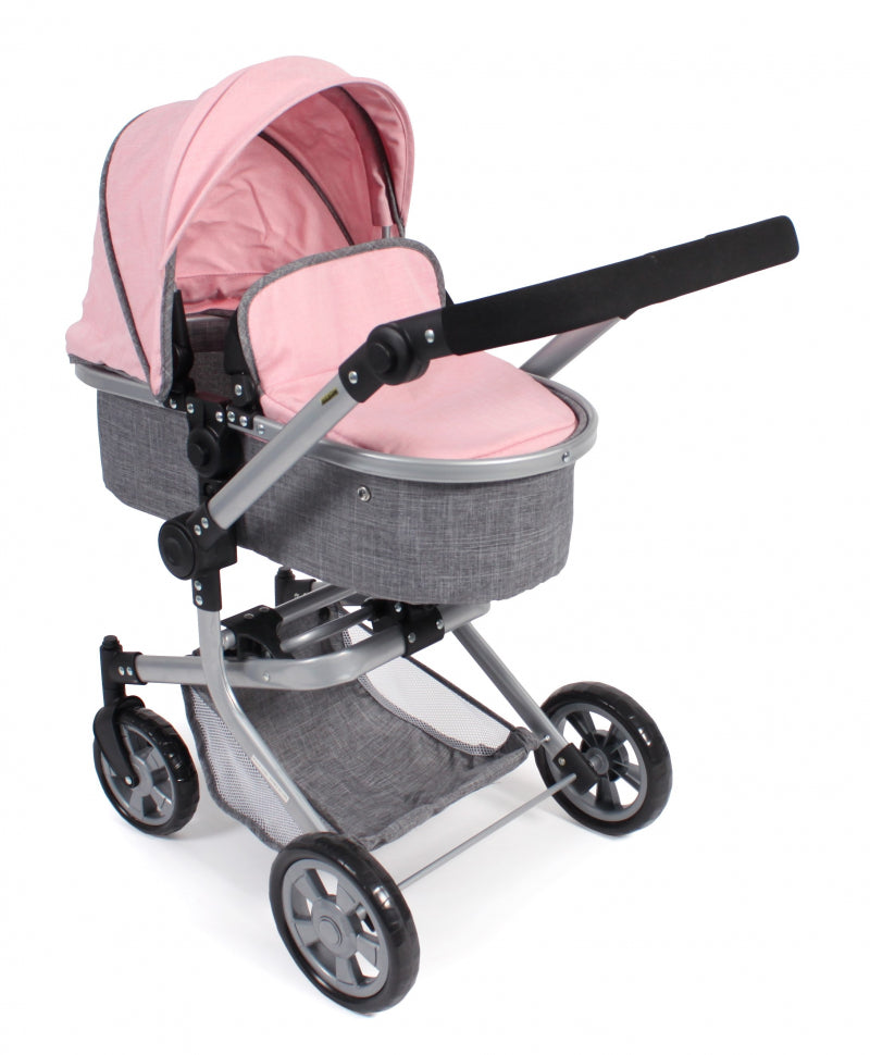 Bayer chic poppenwagen mika combi (grijs lichtroze)
