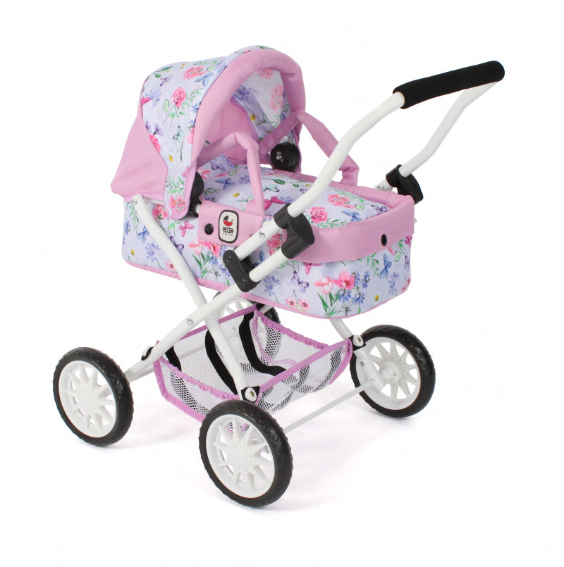 Bayer chic poppenwagen smarty (bloemen wit roze)
