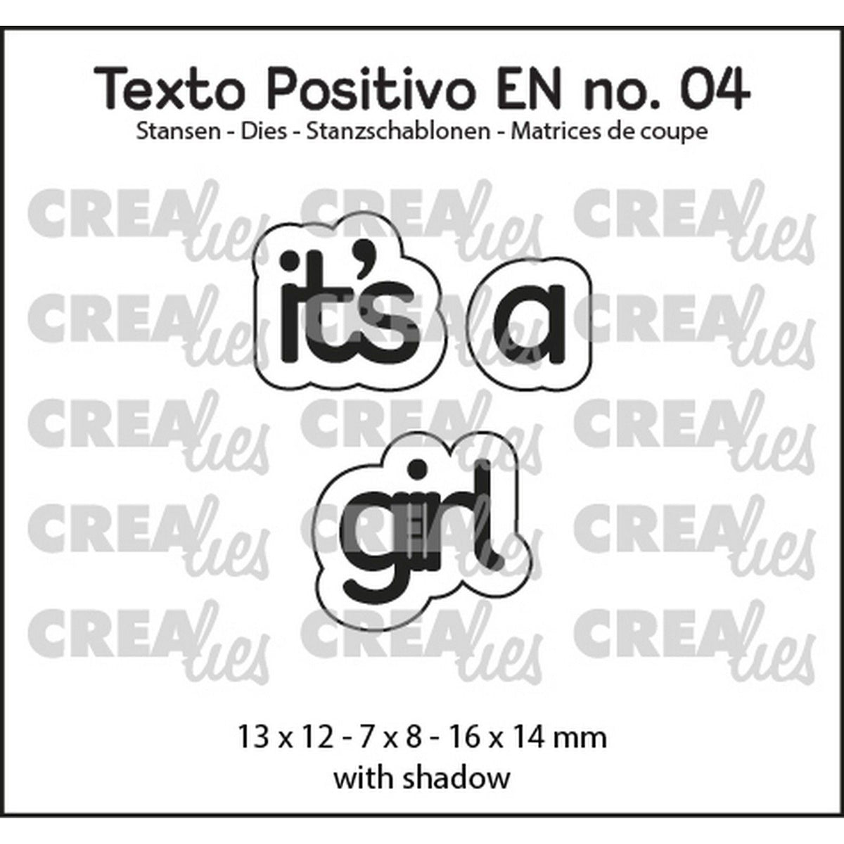 Crealies • texto positivo stans it's a girl