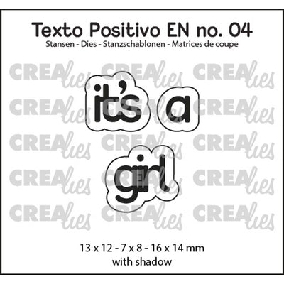 Crealies • texto positivo stans it's a girl