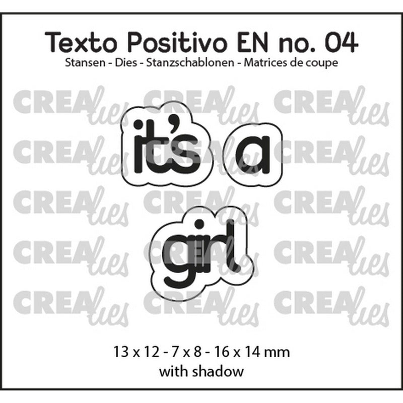 Crealies • texto positivo stans it's a girl