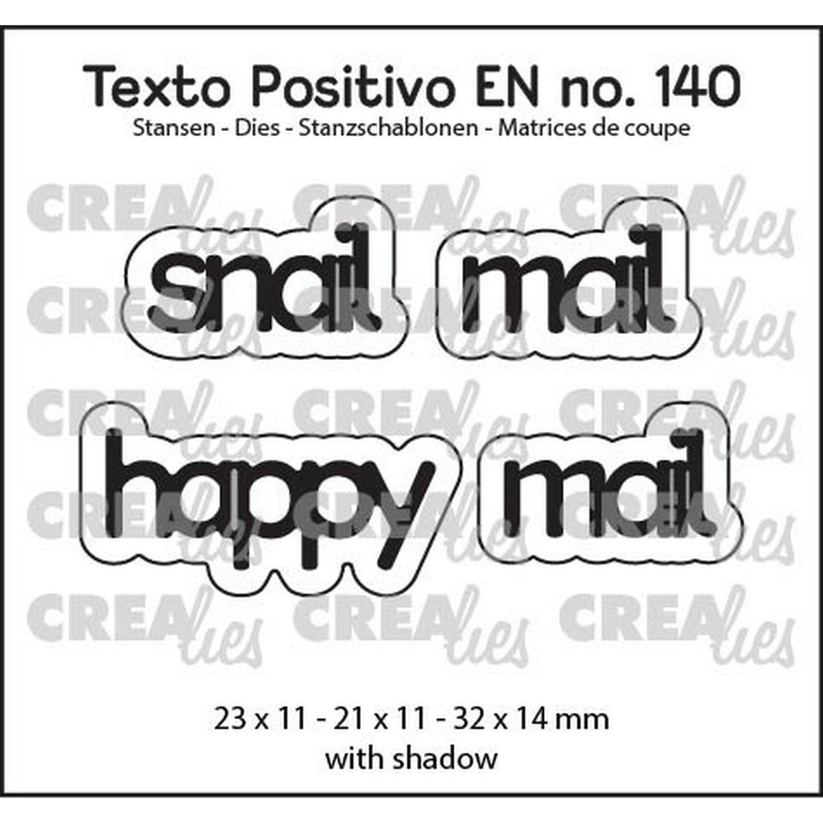 Crealies • texto positivo snail mail happy mail