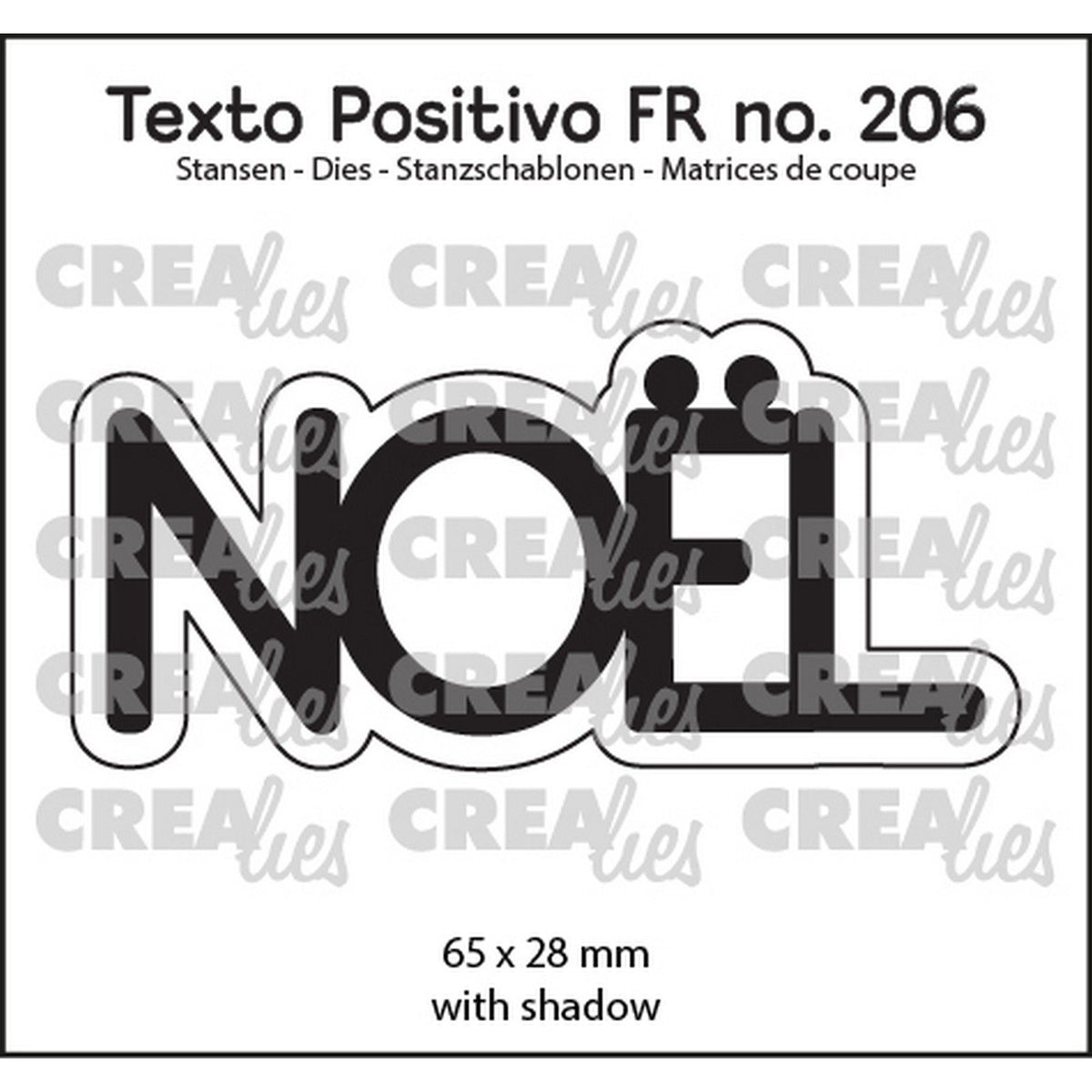 Crealies • texto positivo snijmallen noël